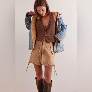 NWT FREE PEOPLE We The Free - Sierra Mini Skirt